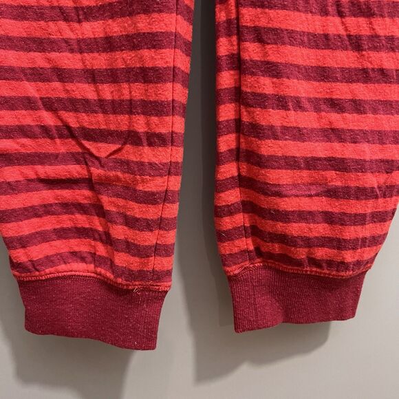 Marine Layer Pajama Women Small Red Striped One Piece Jumpsuit Henley Holiday - Picture 5 of 16